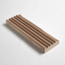 Rose Leather Fluted Thin Brick Tiles 2 1/4x7 9/16