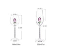 Rose stemware wine glass with pink flowers – dining room decor by Decorbites