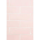 Blush Glossy Subway Ceramic Tiles 3x9