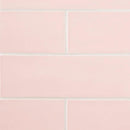 Blush Glossy Subway Ceramic Tiles 4x12