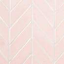 Blush Glossy Chevron Ceramic Tiles 2x6
