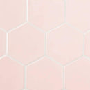 Blush Glossy Hexagon 5 Ceramic Tiles 5