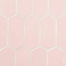 Blush Glossy Picket Ceramic Tiles 3x6