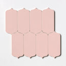 Blush Glossy Tear Field Ceramic Tiles 3 5/8x8