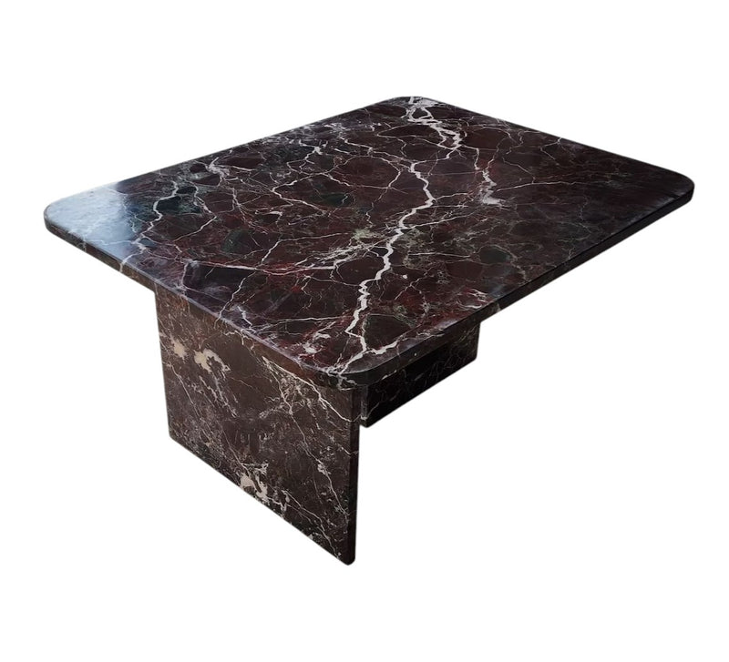 Rosso Levanto Marble Design Coffee Table Polished (W)24" (L)31.5" (H)16"