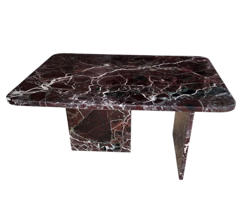 Rosso Levanto Marble Design Coffee Table Polished (W)24" (L)31.5" (H)16"