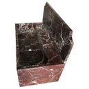 Rosso Levanto Wall Mount Marble Bathroom Sink With Backsplash 30 x 16