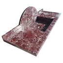 Rosso Levanto Marble Rectangular Wall-mount Sink (W)20" (L)52" (H)5" with 10" backsplash angle view