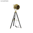 GobekUsa Rotatable Cylinder Metal Shade Floor Light - Tripod Design, Industrial Style, 1-Light, Indoor Standing Lamp - Black