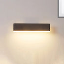 GobekUsa Rotatable Metal Rectangular Sconce LED Wall Lamp for Bedside, Contemporary Lighting in Coffee/White with Warm/White Light