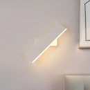 GobekUsa Rotatable Metal Rectangular Sconce LED Wall Lamp for Bedside, Contemporary Lighting in Coffee/White with Warm/White Light