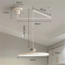 GobekUsa Rotatable Nordic LED Pendant Light - Cream Iron Chandelier