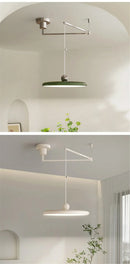 GobekUsa Rotatable Nordic LED Pendant Light - Cream Iron Chandelier
