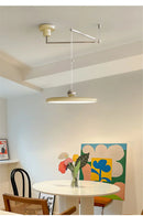 GobekUsa Rotatable Nordic LED Pendant Light - Cream Iron Chandelier