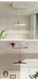 GobekUsa Rotatable Nordic LED Pendant Light - Cream Iron Chandelier