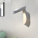 GobekUsa Rotatable Oval Wall Sconce - Modern Metal LED Bedside Light in White/Black/Gold Finish