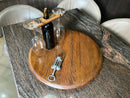 Whiskey & Wine Barrel Lazy Susan — Hand-Finished Rotating Server