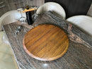 Whiskey & Wine Barrel Lazy Susan — Hand-Finished Rotating Server