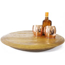 Whiskey & Wine Barrel Lazy Susan — Hand-Finished Rotating Server
