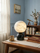Round Alabaster Table Lamp
