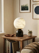 Round Alabaster Table Lamp