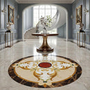 Round Aluminum Backed Multi Finish Delight Marble Medallions 48