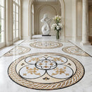 Round Aluminum Backed Multi Finish Diana Marble Medallions 48