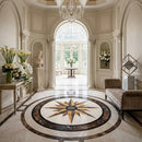 Round Aluminum Backed Multi Finish North Star Marble Medallions 36