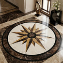 Round Aluminum Backed Multi Finish North Star Marble Medallions 36