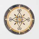 Round Aluminum Backed Multi Finish Primavera Marble Medallions 36