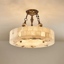 Round Aurevia Alabaster Ceiling Light