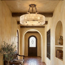 Round Aurevia Alabaster Ceiling Light