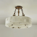 Round Aurevia Alabaster Ceiling Light
