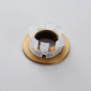 Round brass sink overflow cover set kitchen and bathroom inserts by Decorbites