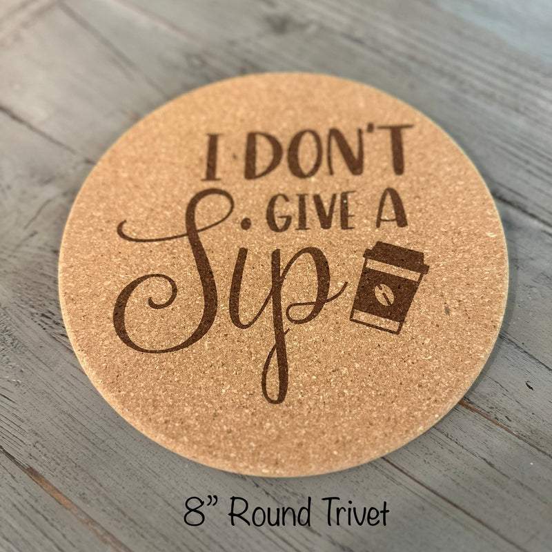 Round Cork Trivet | Coffee Lover Designs | Hot Pad | Kitchen Decor