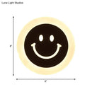 GobekUsa Round LED Smiley Wall Sconce Kit - Thin & Acrylic, Warm/White Light for Bedroom