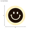 GobekUsa Round LED Smiley Wall Sconce Kit - Thin & Acrylic, Warm/White Light for Bedroom