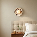 Round Marble Viola Spherical Glass Wall Lamp