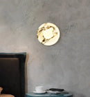 Round Marble Viola Spherical Glass Wall Lamp
