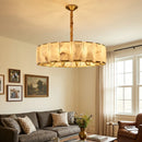 Round Modern Alabaster Chandelier