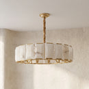 Round Modern Alabaster Chandelier