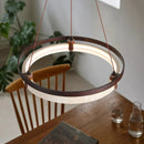 Round Orbit Travertine Chandelier
