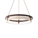 Round Orbit Travertine Chandelier
