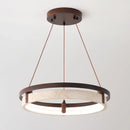 Round Orbit Travertine Chandelier