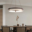 Round Orbit Travertine Chandelier