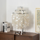 Round Shell Tiered Table Lamp
