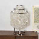 Round Shell Tiered Table Lamp