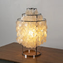 Round Shell Tiered Table Lamp