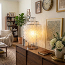 Round Shell Tiered Table Lamp