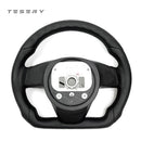 TESERY Touch Horn Round Steering Wheel Replacement for Tesla Model S / X 2021-2023